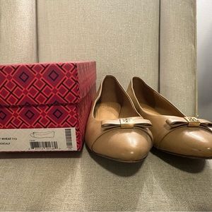 Tory Burch ballet flats, tan, size 9, like new